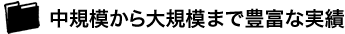 中規模から対規模まで豊富な実績