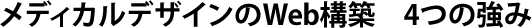 メディカルデザインのWeb構築　4つの強み
